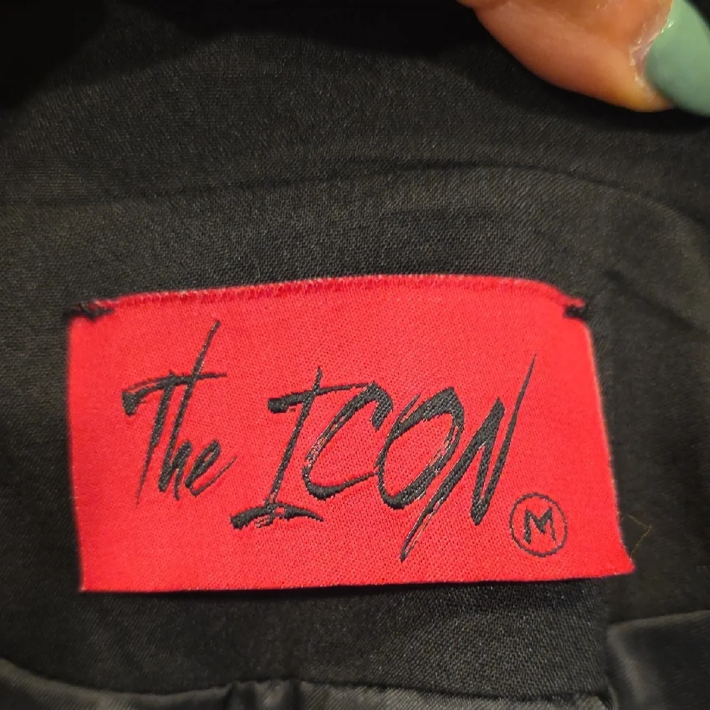 Chic Black Studded Women's Blazer - Picture 9 of 9